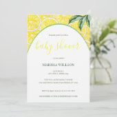 Invitation Jolie tranche de citron Aquarelle peinte à la main (Debout devant)