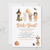 Invitation Jolie Trick Halloween Fête des enfants (Devant)