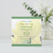 Invitation Jolie tulipe jaune fleurs vert nuptiale (Debout devant)