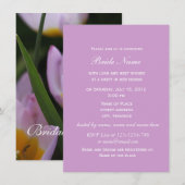 Invitation Jolie tulipe violette fleur douche de mariage (Devant / Derrière)