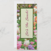 INVITATION JOLIE TULIPS PASTEL/"ON DÉJEUNER"/PERSONNALISABLE (Devant)