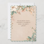 Invitation Jolie typographie de script floral moderne bébé (Dos)