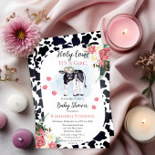 Invitation Jolie vache, c'est un Baby shower de fille
