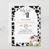 Invitation Jolie Vache Sainte Premier Anniversaire (Devant)