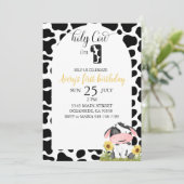 Invitation Jolie Vache Sainte Premier Anniversaire (Debout devant)
