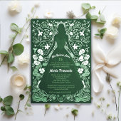 Invitation Jolie Verte verte Mes Quinze Ans Quinceañera