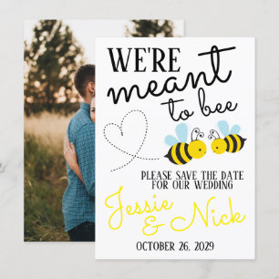 Invitation Jolie viande jaune à abeille Enregistrer la date