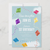 Invitation Jolie Volant Kites Enfants Comment le temps vole A (Devant)