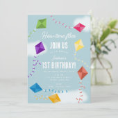 Invitation Jolie Volant Kites Enfants Comment le temps vole A (Debout devant)