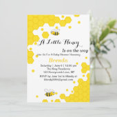 Invitation Jolies abeilles orange et noir | Nid d'abeille à l (Debout devant)