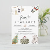 Invitation Jolies Choses Préférées & Cadeau d'Échange de Noël (Debout devant)
