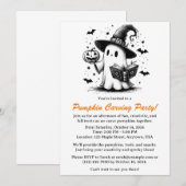 Invitation Jolies citrouilles drôlement sculptées (Devant / Derrière)