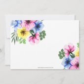 Invitation Jolies fleurs dans une Teacup Fête des mariées Tea (Dos)