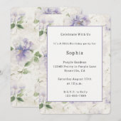 Invitation Jolies fleurs de lavande violette (Devant / Derrière)