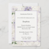Invitation Jolies fleurs de lavande violette (Devant)