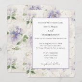 Invitation Jolies fleurs de lavande violette (Devant / Derrière)