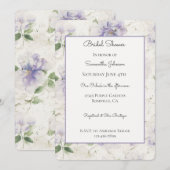 Invitation Jolies fleurs de lavande violette (Devant / Derrière)
