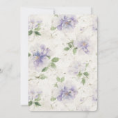 Invitation Jolies fleurs de lavande violette (Dos)