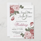 Invitation Jolies fleurs de mariage Mavue (Devant)