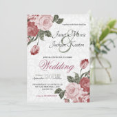 Invitation Jolies fleurs de mariage Mavue (Debout devant)