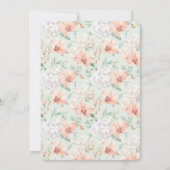 Invitation Jolies Fleurs de Mint Pêche Orchidée Lavage de Noc (Dos)