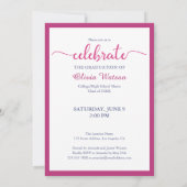 Invitation Jolies fleurs et bourgeons Graduation (Dos)