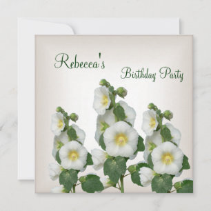 Invitation Jolies Fleurs Jaunes Blanches Crème Blanche