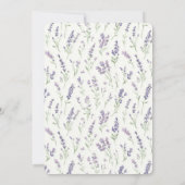 Invitation Jolies Fleurs Lavande Blanches Mariage (Dos)