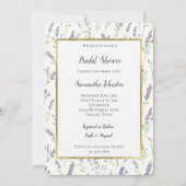 Invitation Jolies Fleurs Lavande Blanches Mariage (Devant)