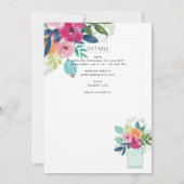 Invitation Jolies Fleurs Mariage de Masse Nuptiale Catholique (Dos)