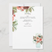 Invitation Jolies Fleurs Mariage de Masse Nuptiale Catholique (Dos)