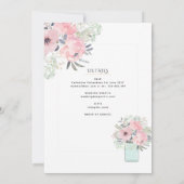 Invitation Jolies Fleurs Mariage de Masse Nuptiale Catholique (Dos)