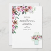 Invitation Jolies Fleurs Mariage de Masse Nuptiale Catholique (Dos)