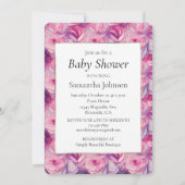 Invitation Jolies Fleurs Roses (Devant)