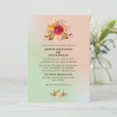 Invitation Jolies fleurs sauvages avec site web de mariage (Debout devant)