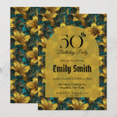 Invitation Jolies Lys Esthétique Premier Anniversaire (Devant / Derrière)