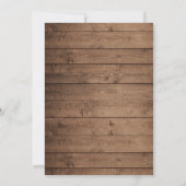 Invitation Jolies marguerites Blanc Floral Rustique Bois Mari (Dos)