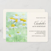 Invitation Jolies marguerites dans un champ Anniversaire (Devant / Derrière)