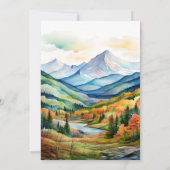 Invitation Jolies montagnes et Mariage Modèle photo (Dos)