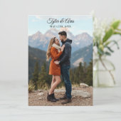 Invitation Jolies montagnes et Mariage Modèle photo (Debout devant)