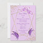 Invitation Jolies papillons, Parties scintillant & Confetti A (Devant)