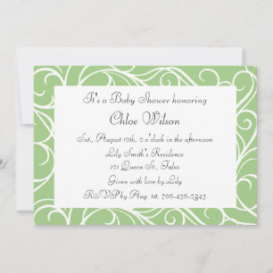 Invitation Jolies perles vertes