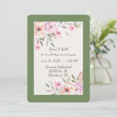 Invitation Jolies Pétales Pastels (Debout devant)