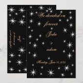 Invitation jolies petites étoiles (Devant / Derrière)