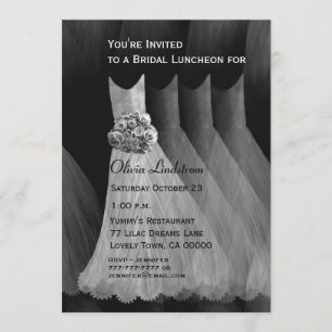 Invitation Jolies robes de demoiselle d'honneur de déjeuner