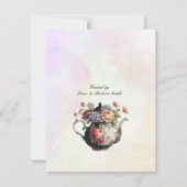 Invitation Jolies Tasses à Thé, Fête des Mères Brunch de Mari (Dos)