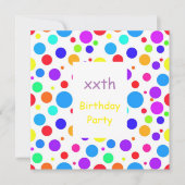 Invitation Jolies zones multicolores Anniversaire (Devant)