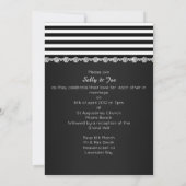Invitation JOLIMENT NOIR STRIPE Mariage Gris (Dos)