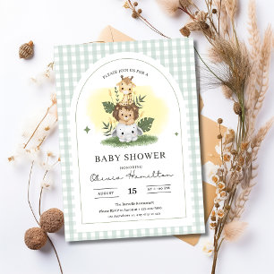 Invitation Jolis Animaux de la Jungle à l'Aquarelle Invitatio