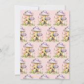 Invitation Jolis Champignons Fleuris Baby Shower (Dos)